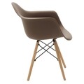 Scaun Julia Armchair, Pakoworld, 62x60x78.5 cm, lemn de fag/polipropilena, mocha