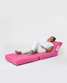 Fotoliu extensibil, Siesta, Ferndale Bean Bag, 55 - 180 cm, poliester impermeabil, roz