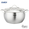 Oala cu capac 6 L, ORIGINI by Chef Nicolai Tand, Cooking by Heinner, 24x13.5 cm, inox/sticla termorezistenta, argintiu