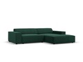 Coltar modular dreapta 3 locuri, Jodie, Micadoni Home, BL, 224x166x70 cm, poliester, verde