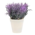 Planta decorativa Lavander, InArt, 7x7x12 cm, plastic, verde/mov