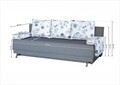 Canapea Extensibila Roma Grey Blue Anemone 205x90x86 cm, cu lada de depozitare