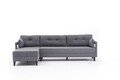 Coltar pe stanga Comfort, Balcab Home, 275x80x80 cm, lemn, gri