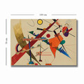 Tablou decorativ, 70100KANDINSKY003, Canvas , Lemn, Multicolor