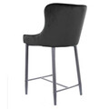 Scaun de bar Colin B H-2 Velvet, Signal, 48x42x88 cm, catifea/otel, negru