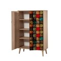 Dulap multifunctional Multibox 723, Vella, 80x36x127 cm, multicolor