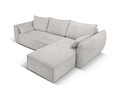 Coltar extensibil dreapta 4 locuri, Kaelle, Micadoni Home, BL, 252x165x87 cm, poliester chenille, gri deschis