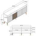 Consola, Hommy Craft, Milan 160, 160x78x35 cm, Maro