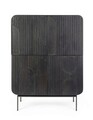 Bufet Orissa, Bizzotto, 90 x 42 x 120 cm, lemn de mango/MDF, negru