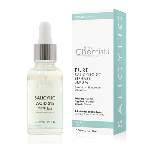 Ser bifazic pentru ten, SkinChemists, Pure Salicylic 2% Biphase Serum, 30 ml