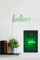 Decoratiune luminoasa LED, Believe, Benzi flexibile de neon, DC 12 V, Verde