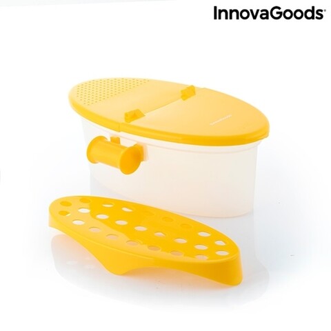 Dispozitiv pentru gatit paste la cuptorul cu microunde 4 in 1 Pastrainest, InnovaGoods, cu accesorii si retete