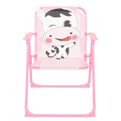 Set mobilier de gradina pentru copii, 4 piese, Cow, roz