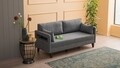 Canapea Comfort Sofa, Balcab Home, 2 locuri, 175x80x80 cm, gri