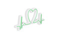 Decoratiune luminoasa LED, Love Rhythm, Benzi flexibile de neon, DC 12 V, Verde