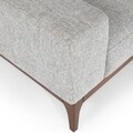 Canapea fixa Secret, Ndesign, 4 locuri, 255x104x88 cm, lemn, gri