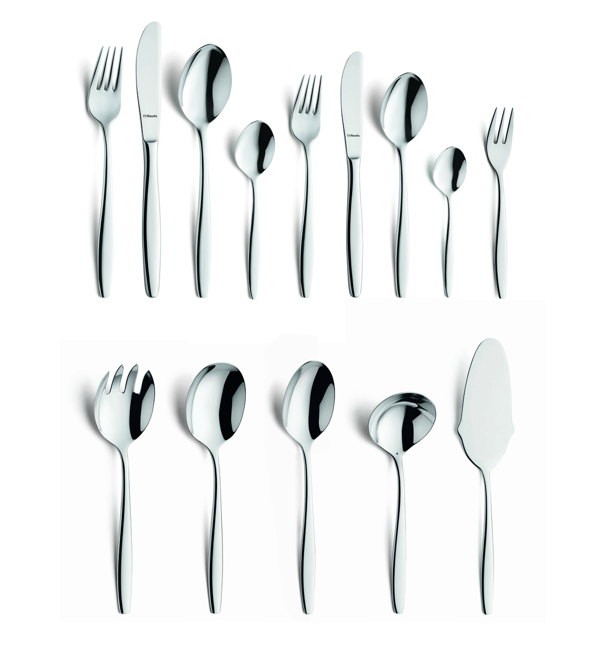 Set tacamuri, 60 piese, Florence, inox, argintiu