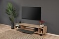 Comoda TV Safir, Puqa Design, 160x35x40 cm, maro/antracit