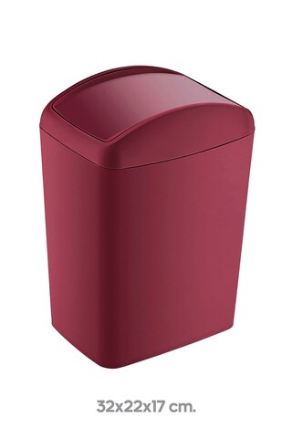 Cos de gunoi, Doreline, 612DRL1180, Plastic, 32 x 17 x 22 cm, Rosu claret