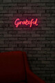 Decoratiune luminoasa LED, Grateful, Benzi flexibile de neon, DC 12 V, Roz