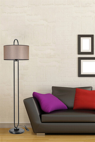 Lampadar, Stala, 846STL2958, Metal, Bej / Negru / Bronz