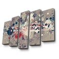 Set 5 tablouri decorative, 5PATK-215, Canvas, 19 x 70 cm, Multicolor