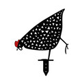 Set decoratiuni pentru gradina, Chickens, Metal, Negru