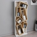 Corp biblioteca, Zena Home, Carmen, 63x153.6x24 cm, PAL, Stejar alb