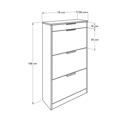 Pantofar SHC-431-OO-1, Adore, 75x29x128 cm, maro/marble