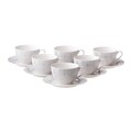 Set de cafea / ceai 12 piese Marble, Ambition, portelan, 200 ml, alb