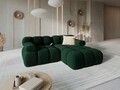 Coltar modular dreapta 3 locuri, Bellis, Micadoni Home, BL, 191x157x62 cm, catifea, verde bottle