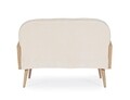 Canapea 2 locuri Dalida, Bizzotto, 115 x 76 x 80.5 cm, lemn de pin/ratan/catifea, natural