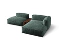 Coltar modular dreapta 2 locuri, Martina-120, Micadoni Home, 285x176x75 cm, catifea, petrol