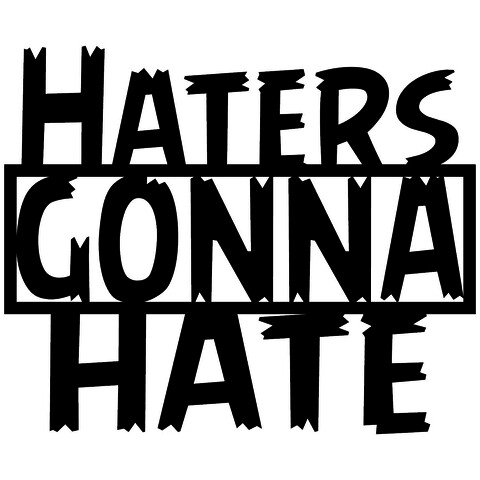 Decoratiune de perete, Haters Gonna Hate, Tanelorn, 51x42 cm, metal