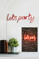 Decoratiune luminoasa LED, Lets Party, Benzi flexibile de neon, DC 12 V, Rosu