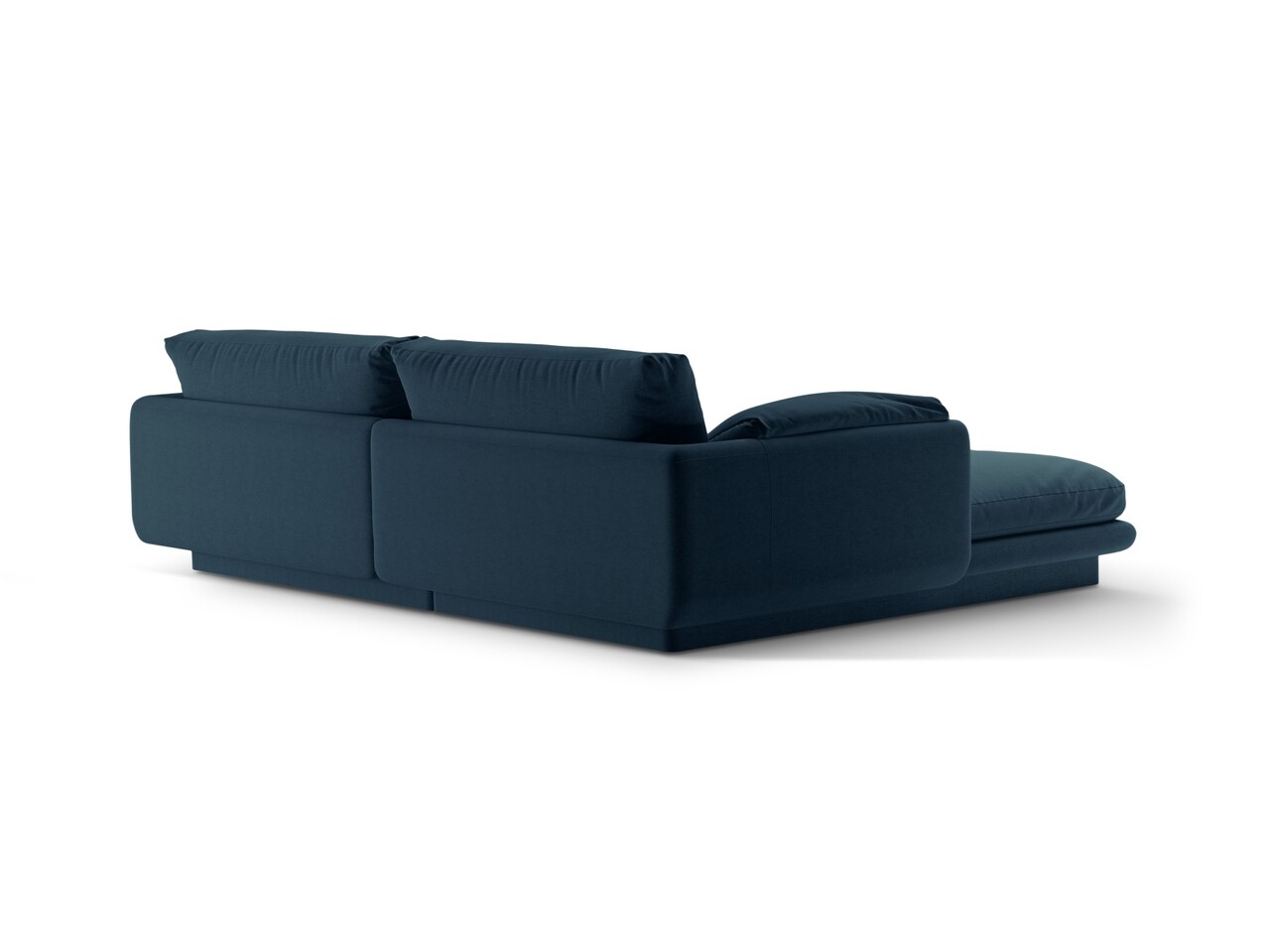 Coltar dreapta 3 locuri, Torino-211, Micadoni Home, 220x170x83 cm, tesatura structurata chenille, albastru navy - 1 | YEO