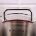 Oala cu capac Selection, Ambition, 16 cm, 1.6 L, inox/sticla, argintiu/transparent