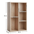 Corp biblioteca, Vasagle, 50x24x80 cm, PAL, natural oak