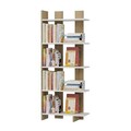 Corp biblioteca, Olivia, Elas, 62x150x25 cm, PAL, Stejar alb / safir