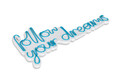 Decoratiune luminoasa LED, Follow Your Dreams, Benzi flexibile de neon, DC 12 V, Albastru