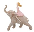 Decoratiune Dolly On Elephant, Mauro Ferretti, 22x10x21 cm, polirasina, roz