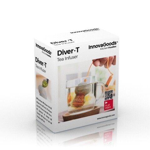 Infuzor ceai InnovaGoods Diver·T, Ø3 x 6 cm, silicon