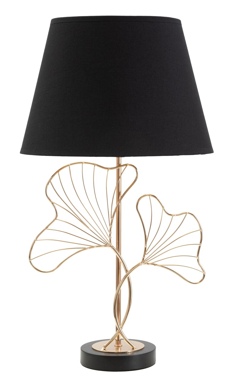 Lampa de masa Leaves, Mauro Ferretti,  1 x E27, 40W, Ø 30x60 cm, negru/auriu