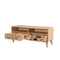 Set mobilier living 2 piese, comoda si comoda TV, Motto 2-731, Vella, atlantic pine