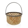 Cos pentru fructe Bamboo, Versa, 28.5 x 28.5 x 35 cm, lemn de brad, gri