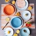 Serviciu de masa 18 piese, Louise Agua, Tognana, ceramica, multicolor