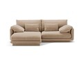 Coltar stanga 3 locuri, Torino-184, Micadoni Home, 220x170x83 cm, catifea, bej sand