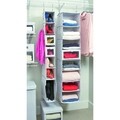 Organizator pentru incaltaminte Evie, iDesign, 7-10 rafturi, 15x30.5x137 cm, gri