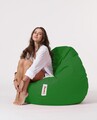 Fotoliu puf, Bean Bag, Ferndale Premium XXL, 115 x 130 cm, poliester impermeabil, verde