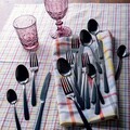 Set tacamuri 24 piese Antony Uber, Tognana Porcellane, inox, negru